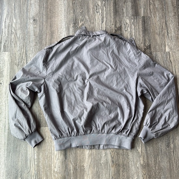 Members Only Jacket Gray Mobil Jacket Vintage Zip Up Size 44 - Picture 11 of 14